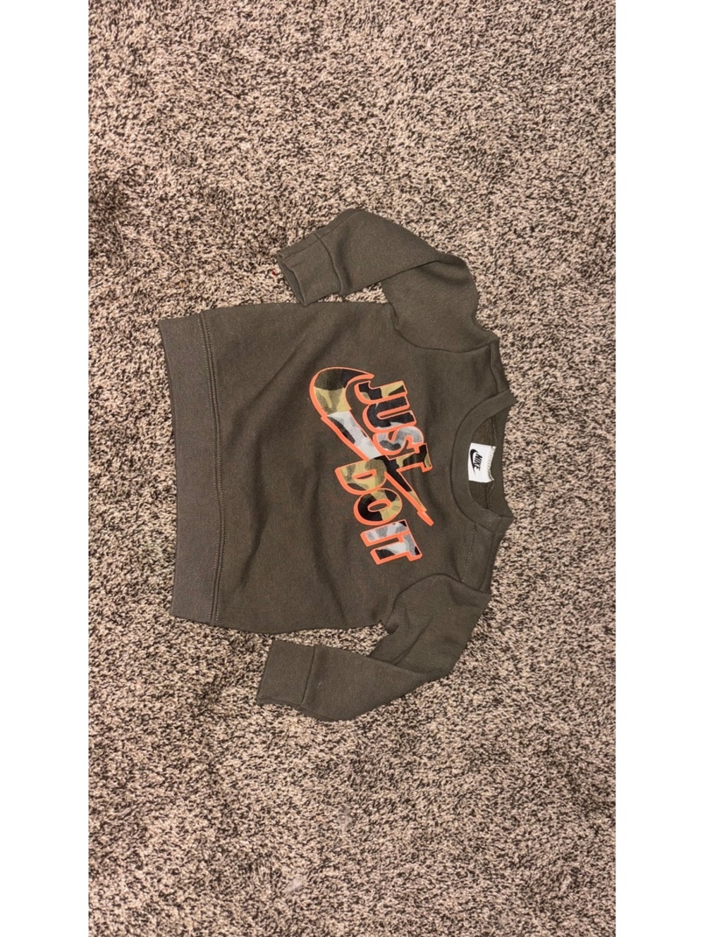 Nike Toddler Olive Green Just Do It Sweatshirt Size 12 months